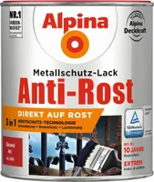 Alpina Metallschutz-Lack Anti-Rost 750 ml rot glänzend