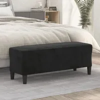 vidaXL Lavica čierna 100x35x41 cm Velvet