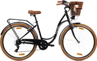 Goetze Mood 28 Zoll Damen Citybike, Alu-Rahmen, 7-Gang, LED, V-Bremse, Korb, Gepäckträger, Tiefeinstieg