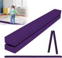 ACXIN Balance Beam Dětská skládací kladina Gymnastická kladina pro domácí trénink Skládací gymnastická kladina s protiskluzovou základnou a taškou na přenášení, fialová