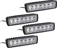 LED pracovné svetlo 4 * 18W štvorcový offroad reflektor pracovné svetlo 12V / 24V pomocný svetlomet 1600LM svetlomet IP67, pre SUV UTV ATV (4 kusy) CEEDIR