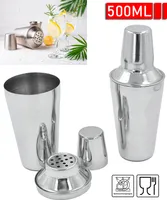 Cocktailshaker Cocktail Shaker Set Barkeeper Milchshaker Bar Getränke Mixer Keeper Zubehör für Familien, Bars, Weihnachten, Party, Whisky, Martini Geschenk Edelstahl mit Sieb 500ml