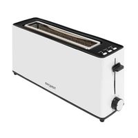 Exquisit TA 6502 we Toaster | 7 Bräunungsstufen | Schnellstopp | Weiß