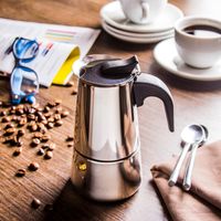 EDELSTAHL ESPRESSOKOCHER für 2 Tassen  Espresso Maker Kaffeekocher