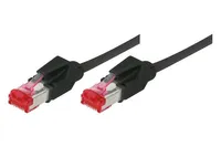Kabel krosowy TECLINE S/FTP, PiMF, kat. 6, czarny, 0,5 m