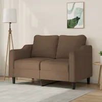Design 2-Sitzer-Sofa Braun 120 cm Stoff, Schlafsofas 2024 Neu