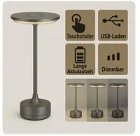 Dimmbar Tragbare LED Tischlampe Table Lamp wiederaufladbare Nachttischlampe