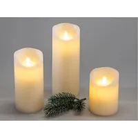LED Kerzenset Flamme - Echtwachs - 3D Flamme