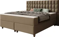 Boxspringbett WIEN 180x200cm Samt Braun TFK, Farbe:Braun, Maße:180x200 cm