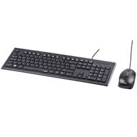 hama Cortino kabelgebunden Tastatur-Maus-Set kabelgebunden schwarz