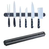 Behrwerk - Messerhalter ( Eiche ) magnetisch 40cm für 11 Messer mit 3M  Klebepads und Dübel (wahlweise selbstklebend oder mit Bohren) Magnetleiste  für Messer I Messerleiste für Wand