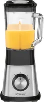 Bomann UM 1374 CB Universalmixer, 4-fach Edelstahlmesser mit „Piranha“-Schliff, 650 Watt-Motor, Ice Crush-Funktion, Edelstahlgehäuse, 6 Stufen, silber