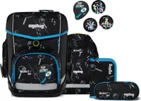 Ergobag Schulranzen-Set CUBO Bärdektiv 5-teilig, höhenverstellbar