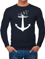 Herren Longsleeve Anker Vögel Anchor Birds Langarmshirt Neverless® navy XL