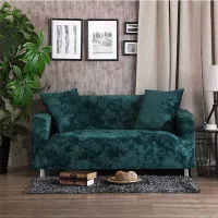 2-Sitzer Dick Sofabezug Stretch Möbelbezüge Elastische Sofabezüge Für Wohnzimmer(145-185 cm), Farbe Grün