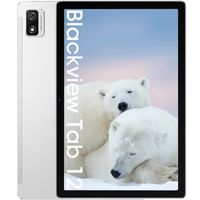Tablet 10 Zoll, Blackview Tab 12, 4GB RAM + 64GB ROM Octa-core, 4G LTE + 5G WiFi, Android 11 Tablet Pc, 1920x1200 FHD+, 13MP+5MP Kamera 6580mAh Typ-C/Face ID/GPS/BT5.0 (1TB TF) --Silber