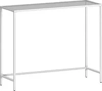 VASAGLE Konsolentisch, Beistelltisch, Tischplatte aus gehärtetem Glas, moderner Tisch für neben dem Sofa, einfach zu montieren, verstellbare Beine