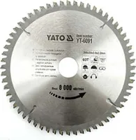 Yato YT-6095, Hliník, Laminát, Plast, 25 cm, 3 cm, S karbidem wolframu (TCT), 2,2 mm, 6000 ot/min