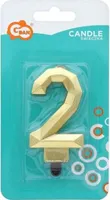 Świeczka Cyfra 2 Diament 7.6cm