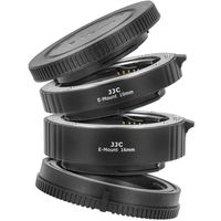 JJC Zwischenring, Makrofotografie, Geeignet für Sony E-Mount Systemkameras, 10mm und 16mm Automatik Makro Zwischenringe, Übertragung aller Automatikfunktionen