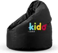 Kido By Diablo Kindersitzsack mit Füllung Sitzsack Gaming Sessel Beanbag Farbe: Schwarz