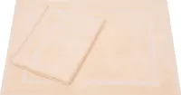 Betz 2-er Set Badvorleger 50x70 cm PREMIUM Badematte Badteppich Duschvorleger 100% Baumwolle 650g/m²  Farbe: beige