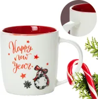 Becher Weihnachtsbecher 370 Ml Weihnachten Weiß Keramik Christbaumkugel