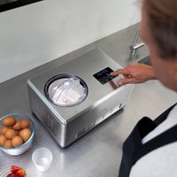 Solis Gelateria Pro Touch 8502 Eismaschine und Joghurtbereiter - Eismaschine mit Kompressor - Speiseeismaschine mit Eingebautes Kühlaggregat - Silber