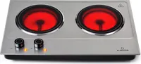 Klarstein Ramsey, dvojitá varná deska, 2400 W, 11 stupňů výkonu, sklokeramický povrch