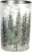 Clayre & Eef Teelichthalter Ø 12x18 cm Weiß Grün Glas