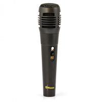 Dynamisches Mikrofon Handmikrofon mit Kabel Karaoke Gesangsmikrofon 60dB 6,35 mm Klinke Schwarz
