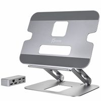 j5create JTS427-N Multi-Winkel Dual 4K Dockingstation, Laptop- & Tablet-Ständer, Grau, Aluminium, 40,6 cm (16"), Windows laptop / Mac, USB 3.2 Gen 1 (3.1 Gen 1) Type-C