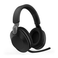 Kabelloses Bluetooth-Headset,BT 5.3 mit faltbarem Headset, unterstützt AUX IN, einziehbares Kopfband, faltbare Aufbewahrung, weiche, atmungsaktive Ohrenschützer, Titanschwarz