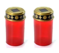 Farbe:Rot netproshop LED Batterie Grablicht Flackernd mit Timer Weiß oder Rot Outdoor 