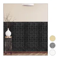 5 relaxdays Wandpaneele selbstklebend, schwarz 70,0 x 78,0 cm