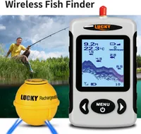 LUCKY Portable Professional Sounder Drahtloser Sonar-Fischfinder Fischsonden-Detektor Fishfinder mit Punktmatrix