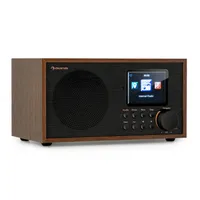 Auna - nabíjacie rádio s Bluetooth, na batérie, DAB/DAB+/FM, HCC displej, retro