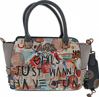 Anekke Kurzgriff Tasche Fun and Music 34811-032 hellgrau/bunt