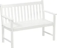 Dehner Gartenbank Mykonos, 2-Sitzer, ca. 120 x 89 x 61 cm, FSC®-es Akazienholz, weiß