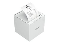 Epson TM-m30III, USB, USB-C, BT, Ethernet, WLAN, 8 Punkte/mm (203dpi), Cutter, weiß Bondrucker, Thermodirekt, 8 Punkte/mm (203dpi), variable Papierbreite (58/80mm), Druckbreite (max.): 72mm, Rollendurchmesser (max.): 83mm, Geschwindigkeit (max.): 300mm/Sek., USB (Typ B), USB-C, Bluetooth, Ethernet, WLAN, Micro SD-Slot, Cutter, weiß (C31CK50151)