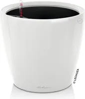Kvetináč LECHUZA CLASSICO Premium LS 28 biely vysoký lesk | kvetináč so zavlažovacím systémom | vysoko lesklý povrch | Ø 28,5 x 26 cm | 16040