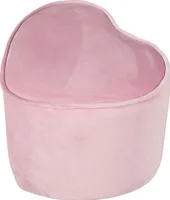 roba Kinderhocker in Herzform „Lil Sofa“, bequemer Hocker mit Samtstoff in Mauve bezogen, Pouf