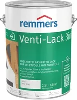 Remmers Venti-Lack 3v1 biela (RAL 9016), 2,5 litra, alkydový tvrdý email na drevo v interiéri a exteriéri, 3 vrstvy v jednom výrobku, vysoká krycia schopnosť