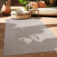 Outdoor Teppich Flachgewebe modern Boho Ethno wetterfest Außenbereich Grösse 240x340 cm