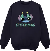 Disney - Dámska mikina "Stitchmas" BI23129 (XL) (námornícka modrá)