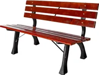 Parkbank Gartenbank Parkbank Bank Massivholz Eisen B120xT56xH70cm