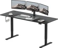 SANODESK Elektrischer Höhenverstellbarer Schreibtisch 200 x 80 cm, Ergonomischer Tischplatte, Steh-Sitz Tisch Computertisch, einfache Montage(schwarz)