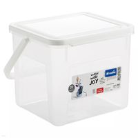 Rotho Waschpulver Aufbewahrungsbox Transparent mit Deckel Waschmittelbehälter Kunststoff 3kg / 4,5L, Transparent
