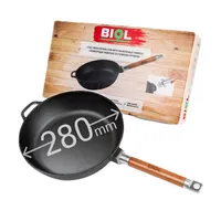 BIOL Gusseiserne Pfanne mit abnehmbarem Griff, 28 cm