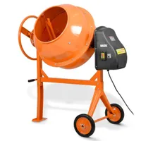 HECHT 2141 Betonmischer | 140 Liter | 650 W | mit Fahrgestell | 26 U/min | 400 mm Trommelöffnung